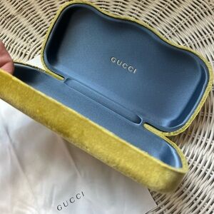Gucci Yellow Velvet Eyewear Case